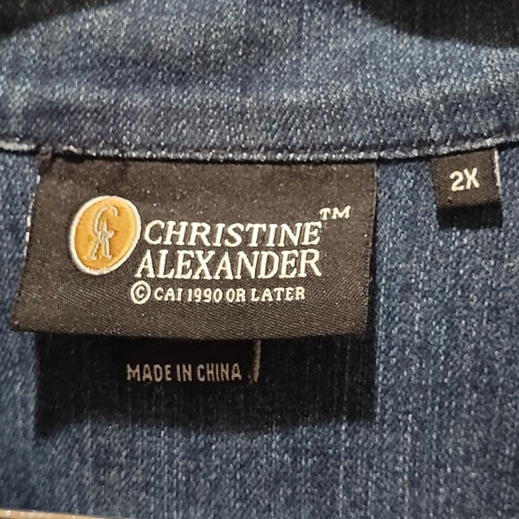 Christine Alexander Embellished Denim Jacket – Size 2X EUC - Picture 8 of 9
